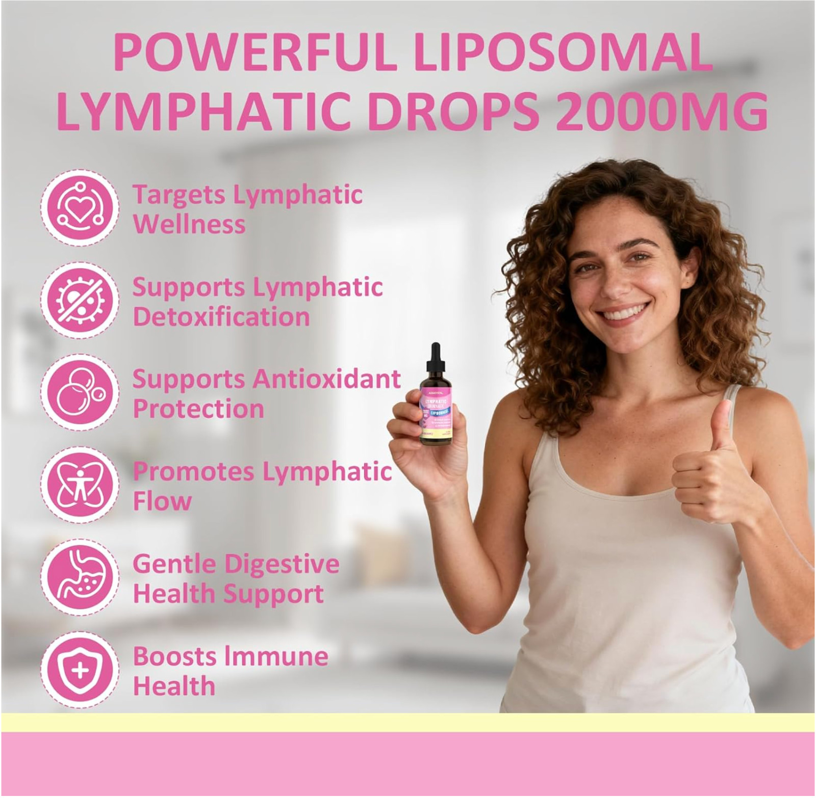 Liposomal Lymphatic Drainage Drops Echinacea Turmeric Immune Support 2oz