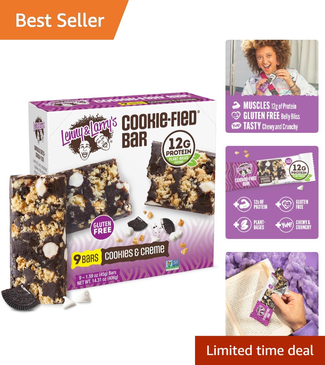 Cookiefied Cookies & Creme Protein Bars (9 Pack)