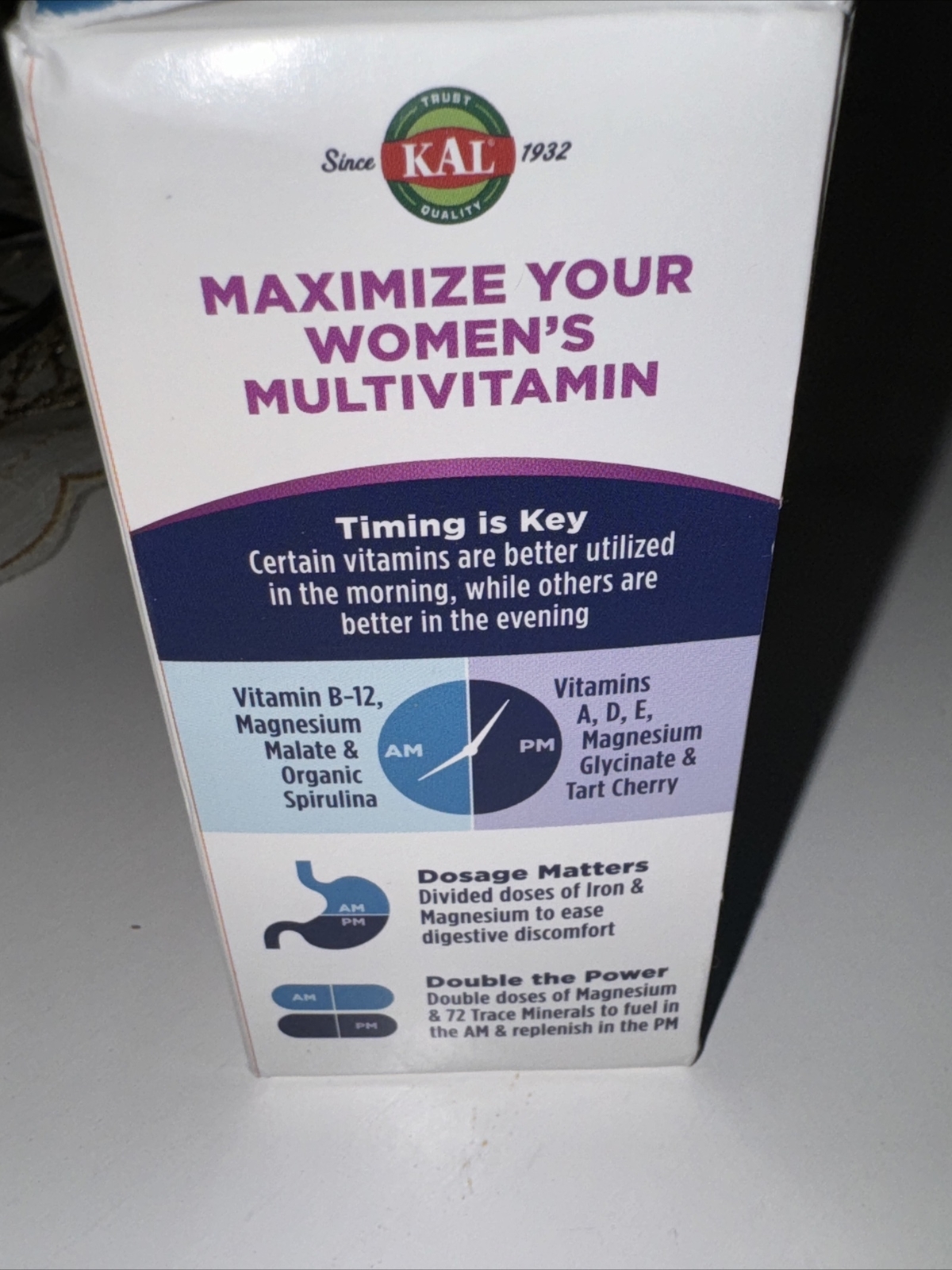 Kal MultiVitamin AM/PM Womwn’s 2×60 Capsule💞💯