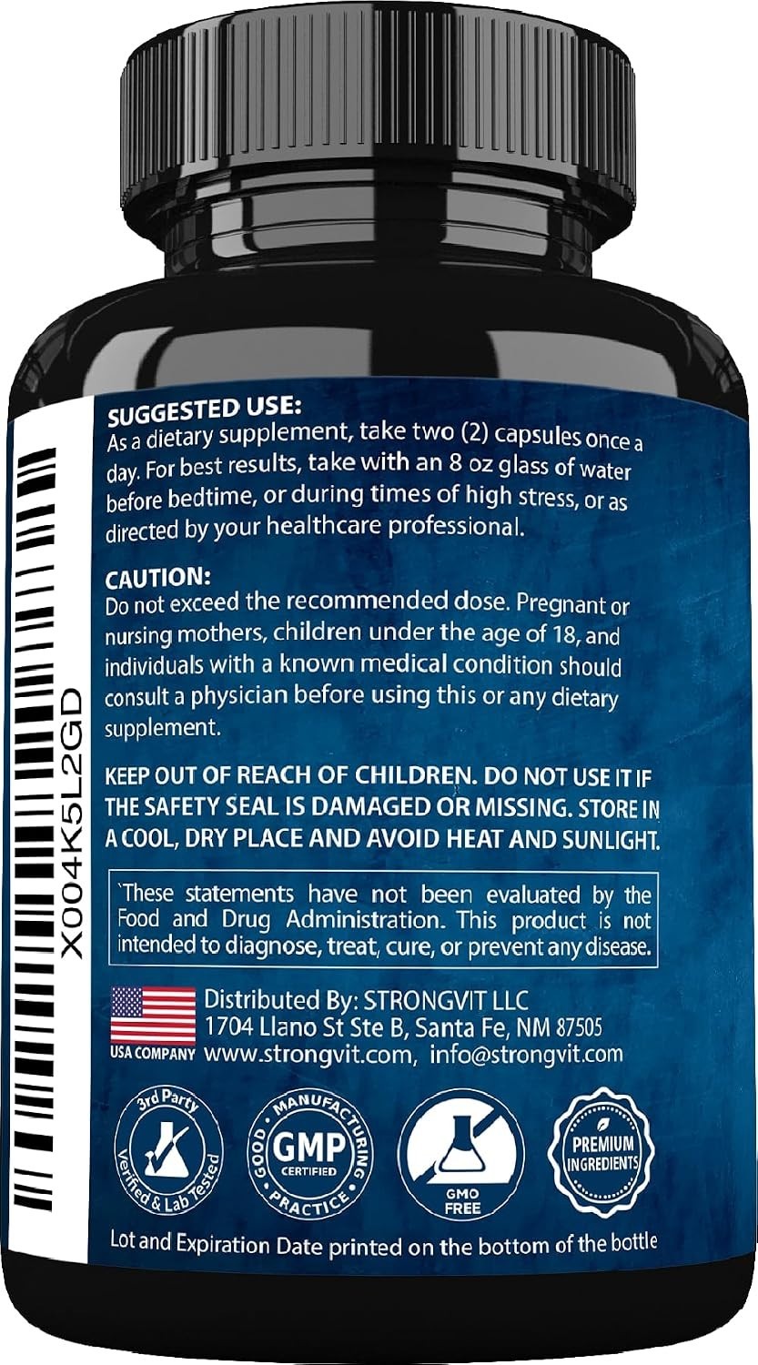 Holistic Cortisol Reducer with Magnesium, Ashwagandha & L-Theanine – 120 Count
