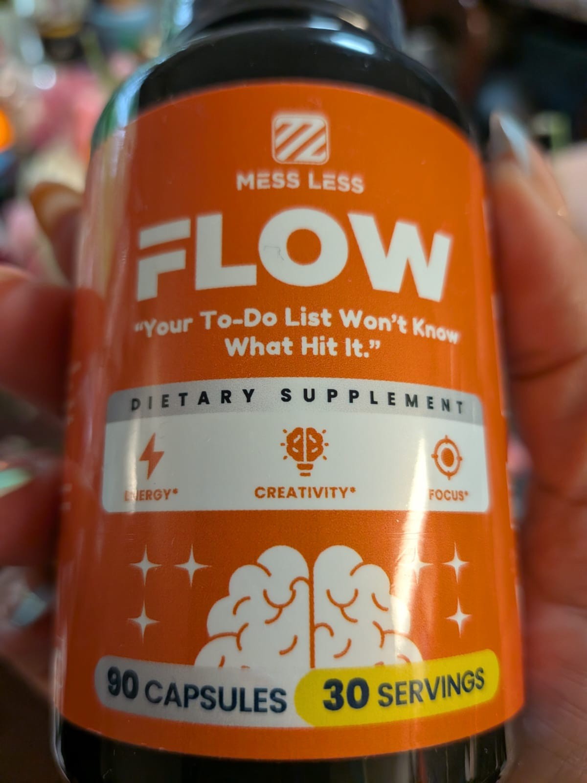 Mess Less FLOW Dietary Supplement Energy, Creativity, Focus.