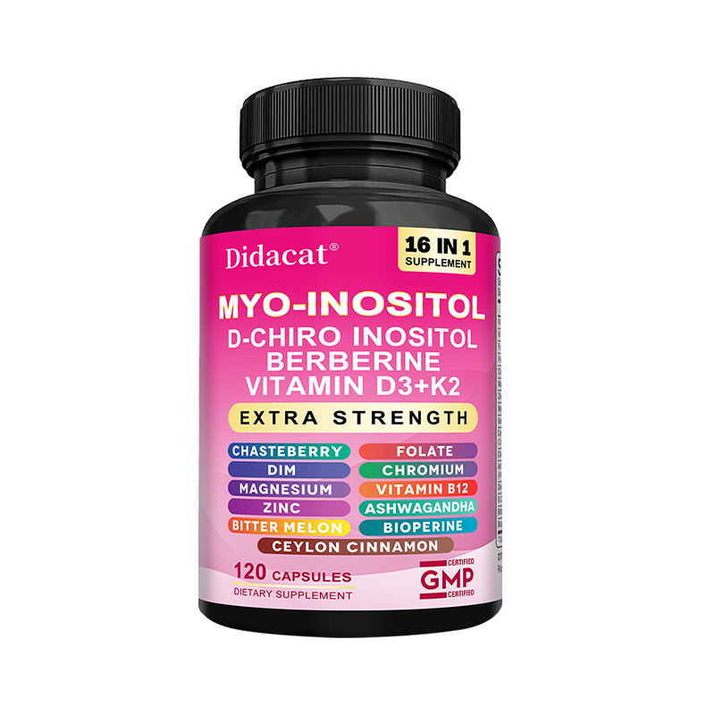 Myo Inositol & D-Chiro Inositol Supplement for Women, 120 Capsules 1/2 Bottle
