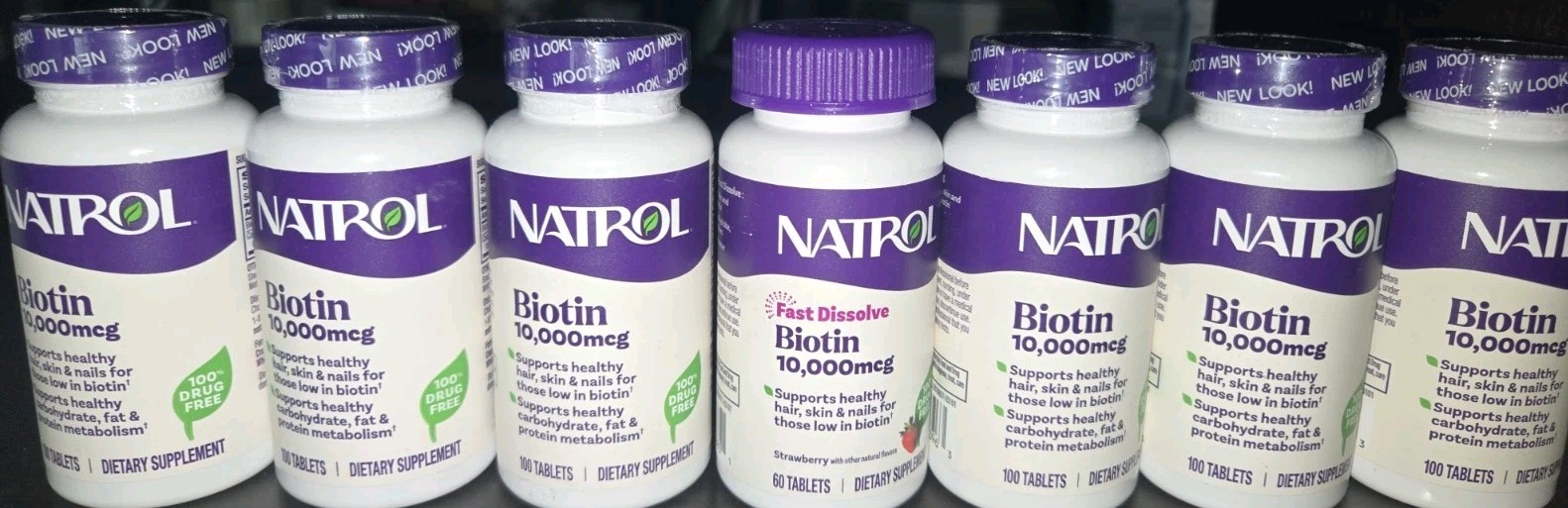 ✅️7 Lot Natrol Biotin 10,000 mcg Maximum Strength 700 Ct Exp May 2027