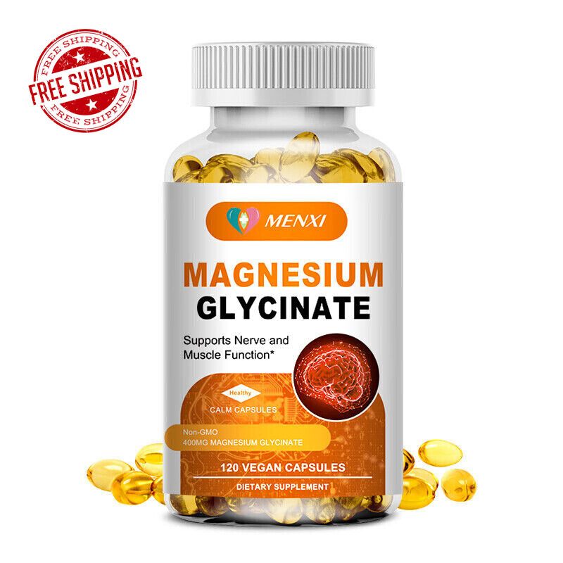 Magnesium Glycinate 400MG High Absorption,Improved Sleep,Stress & Anxiety Relief
