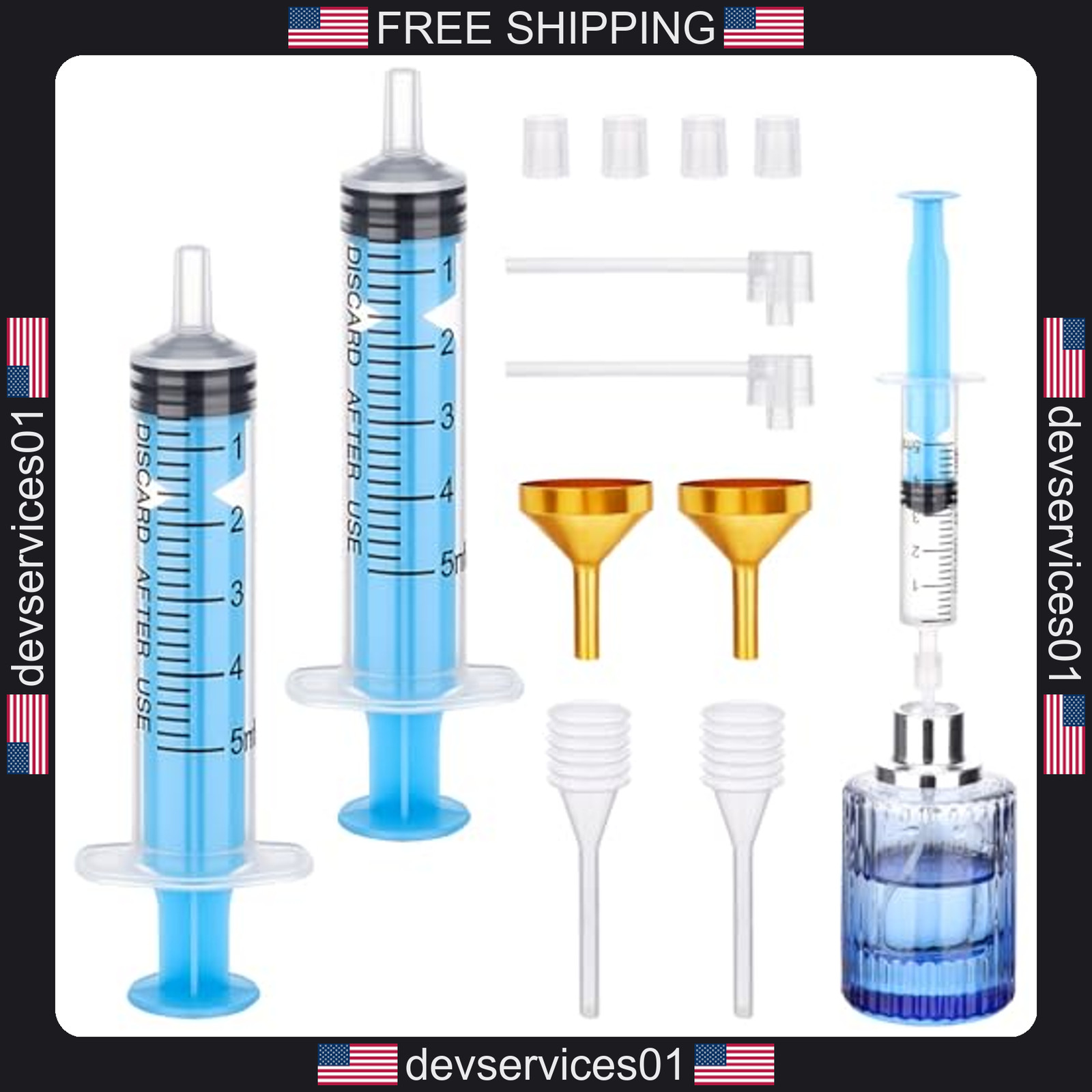 8-Piece Perfume Refill Tool Kit for Travel and Cosmetics