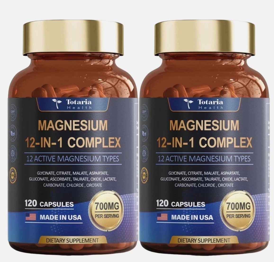 2Pack Citrate Malate 12 700mg in Totaria Complex 1 Magnesium Glycinate – Taurate