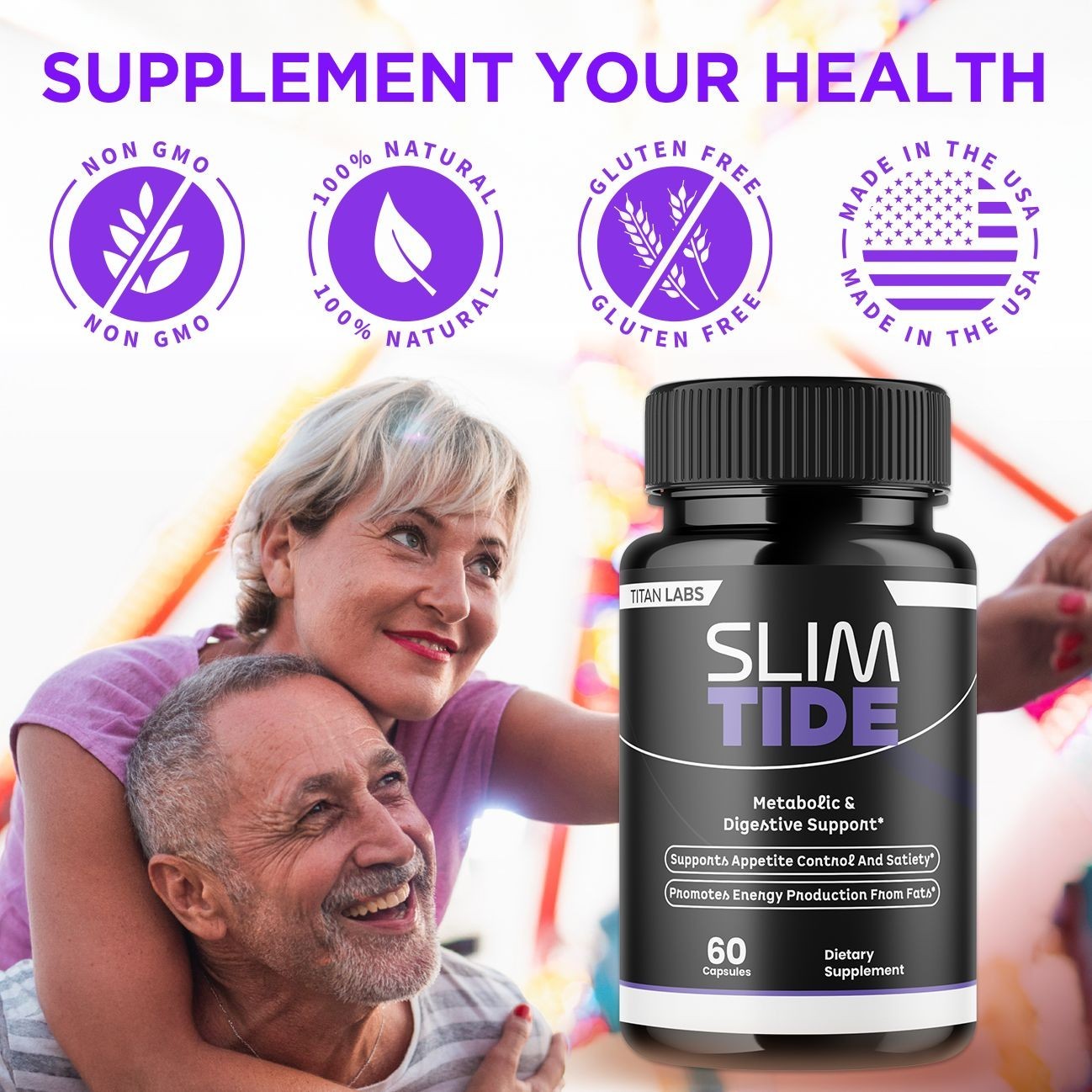 (2 Pack) Slimtide Advanced Energy And Fitness Supplement Slim Tide 120 Capsules