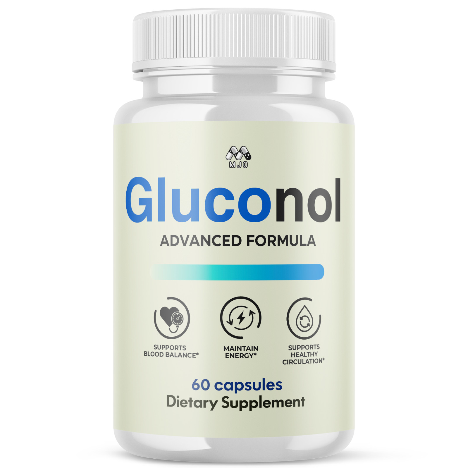 (1 Pack) Gluconol Advanced Support Blood Supplement Gluco Nol 60 Capsules