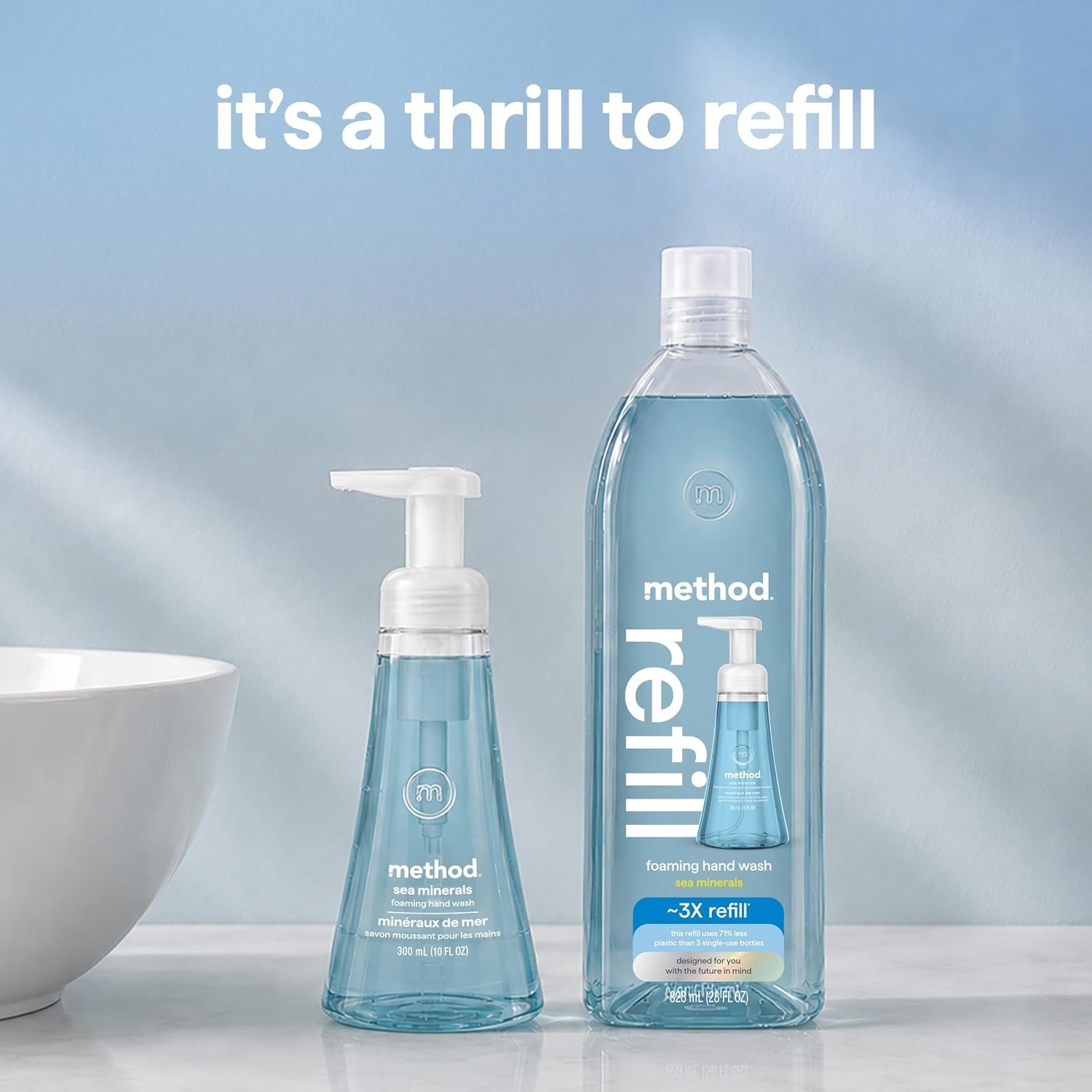 Method Foaming Hand Wash Refill Sea Minerals Bergamot Lemon Rosemary 28oz