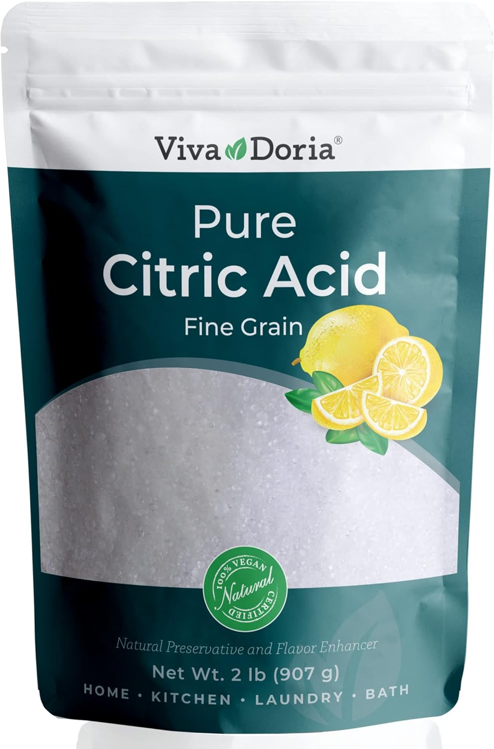 100% Pure Citric Acid Food Grade Fine Grain 2 lb