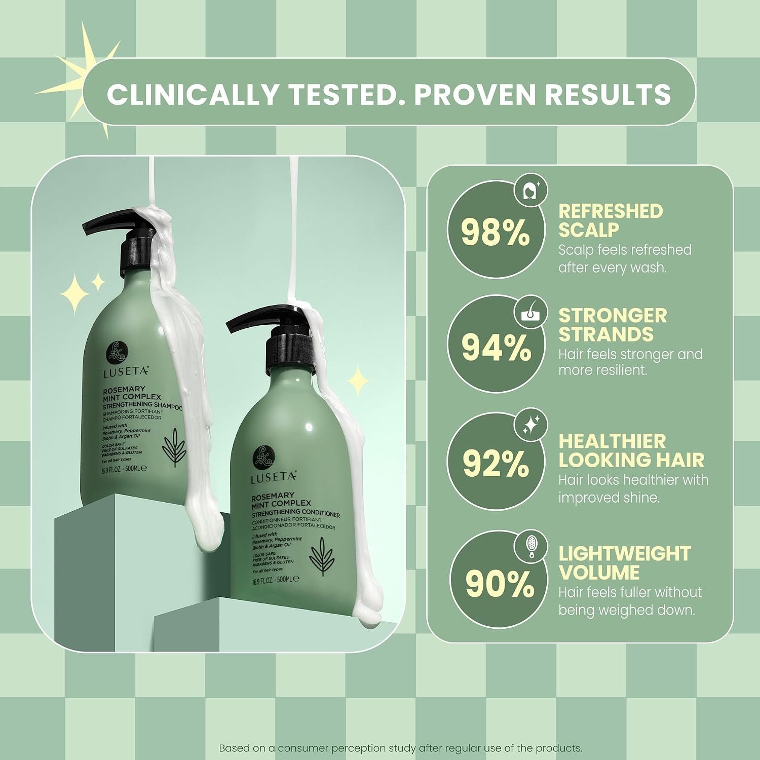Moisturizing Rosemary Mint Shampoo & Conditioner – 2-Pack for Silky Smooth Hair