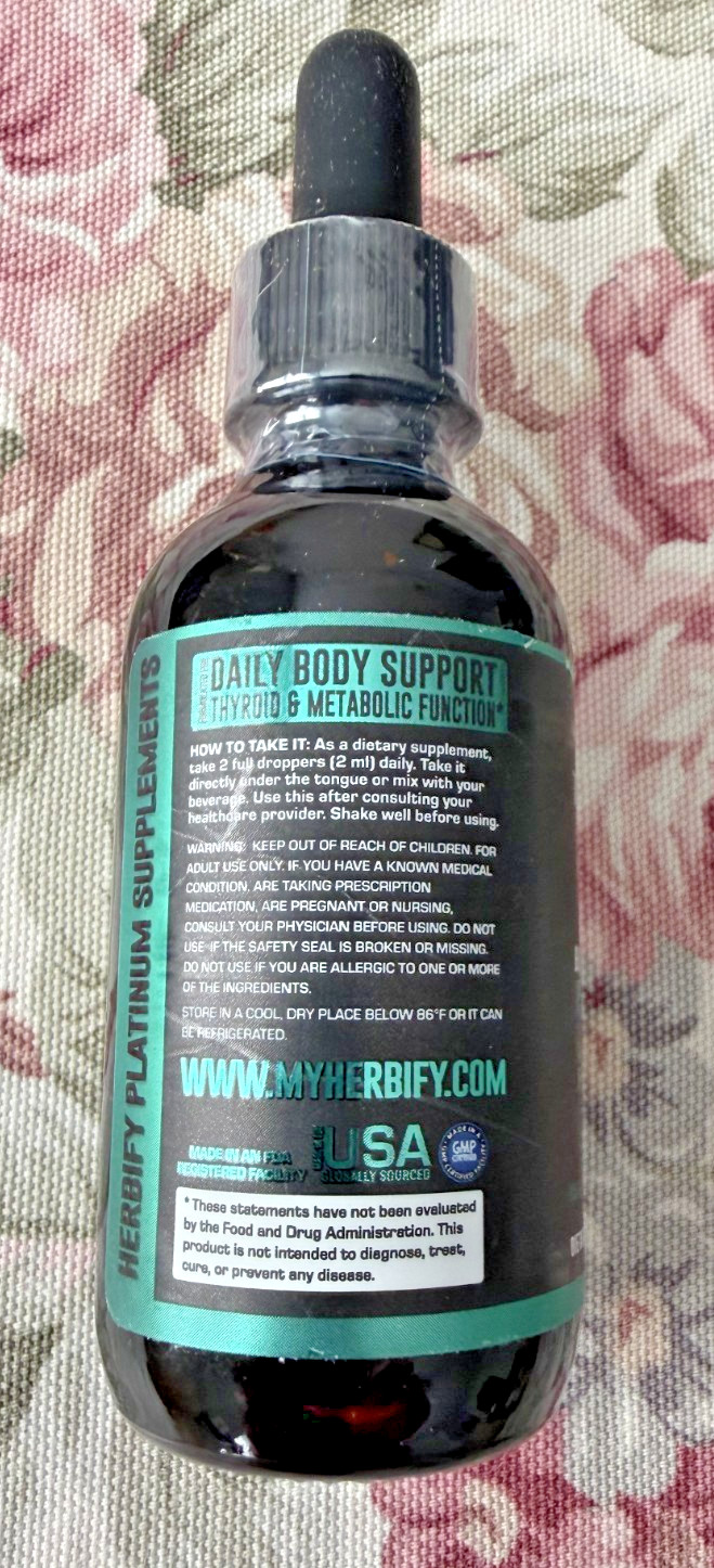 HERBIFY Sea Moss Multimineral Liquid Complex Thyroid Supplement with Irish Moss