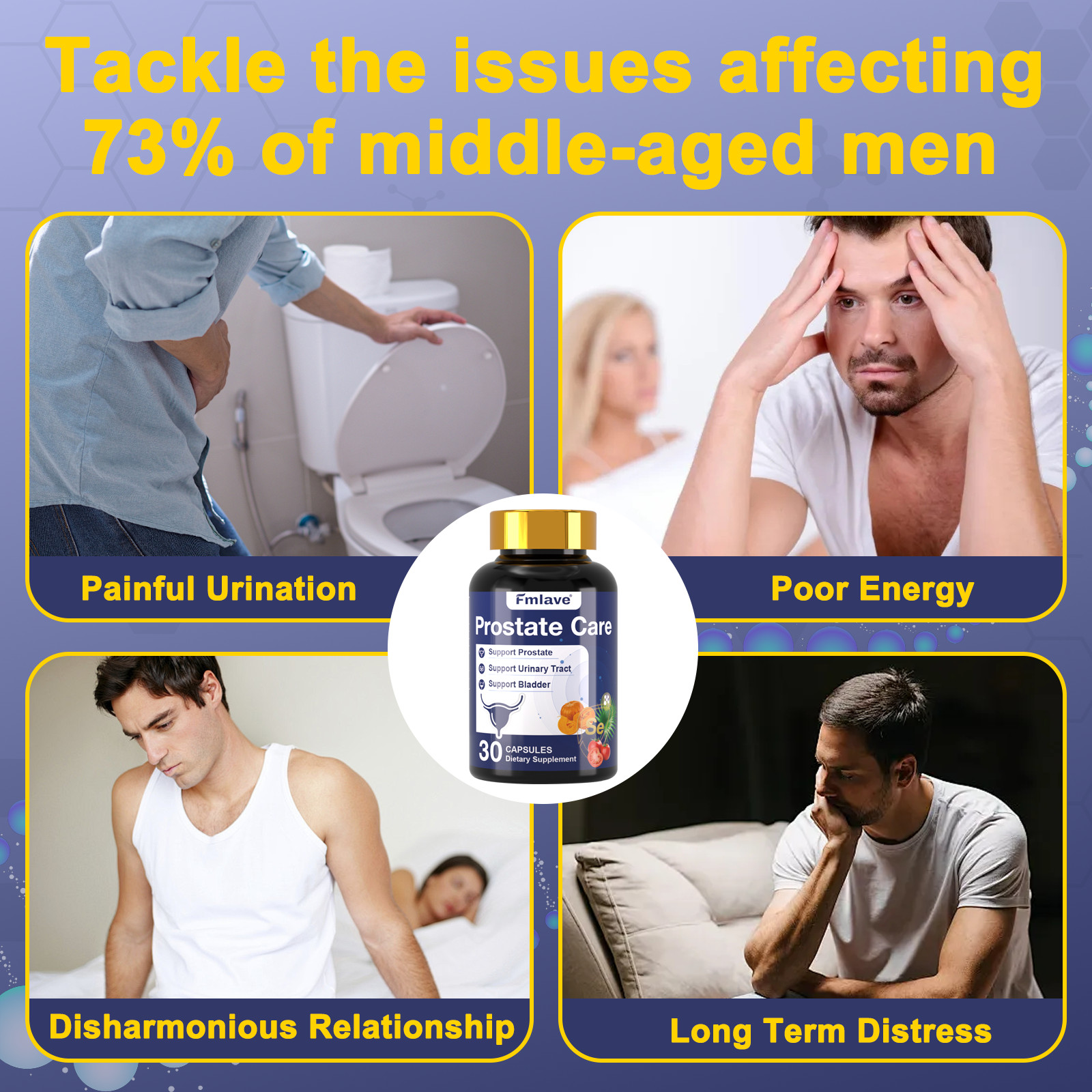 Prostate Support – Saw Palmetto – Reduce Frequent Urination, Stamina supplement