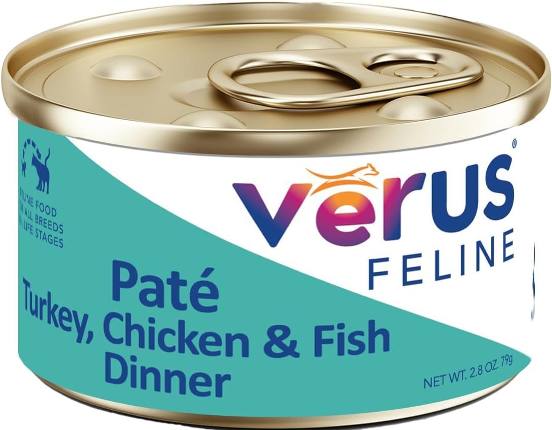 VeRUS Pet Foods Wet Cat Food,Turkey,Chicken & Fish Formula C24 Pack