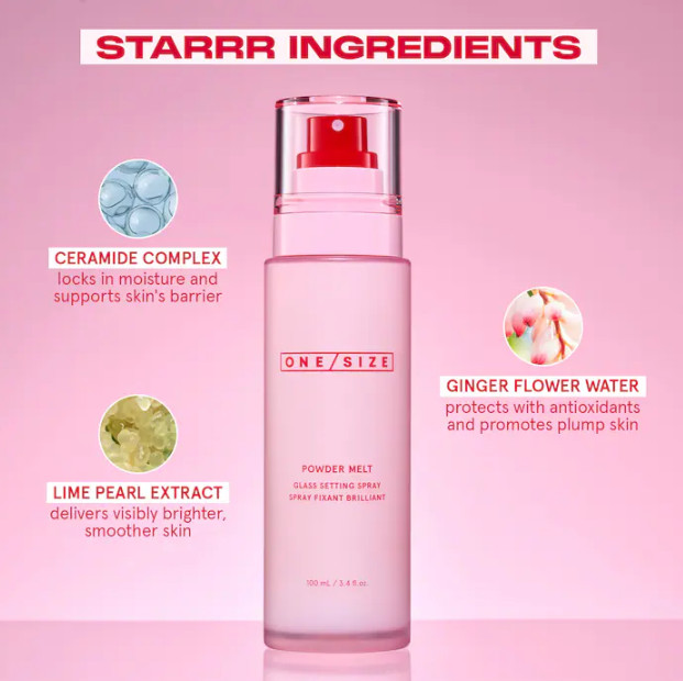 100% Authentic ONE/SIZE by Patrick Starrr Powder Melt Glass Setting Spray,3.4oz