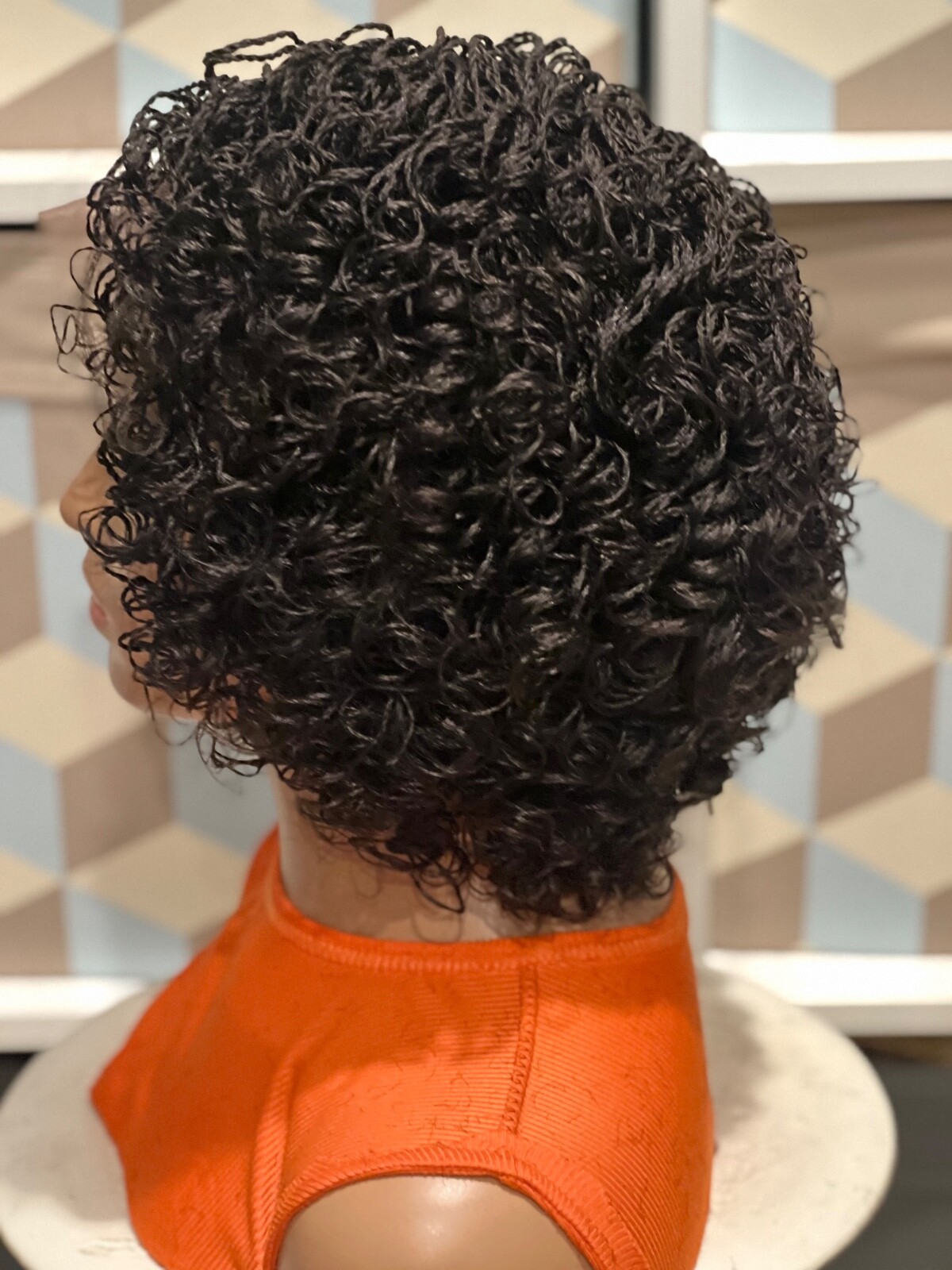 Braided wig: beautiful Handmade braided micro twist wig made on a full lace wig
