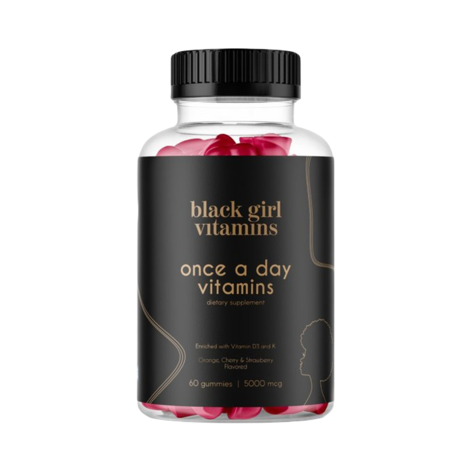 Black Girl Vitamins Once A Day – Daily Multivitamin for Women – 60 Gummies