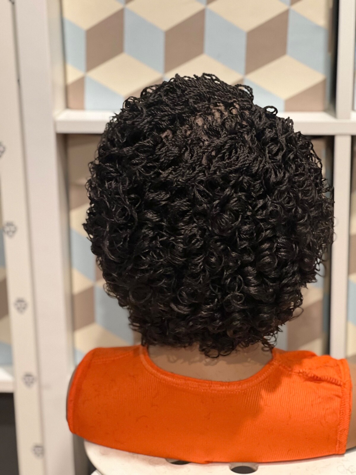 Braided wig: beautiful Handmade braided micro twist wig made on a full lace wig
