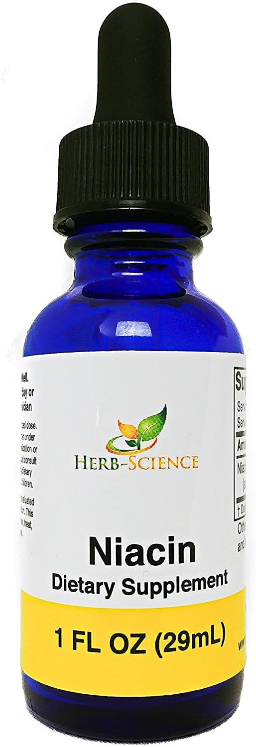 Liquid Vitamin B3 Drops Niacin,Support Healthy Cholesterol Levels, Herb-Science