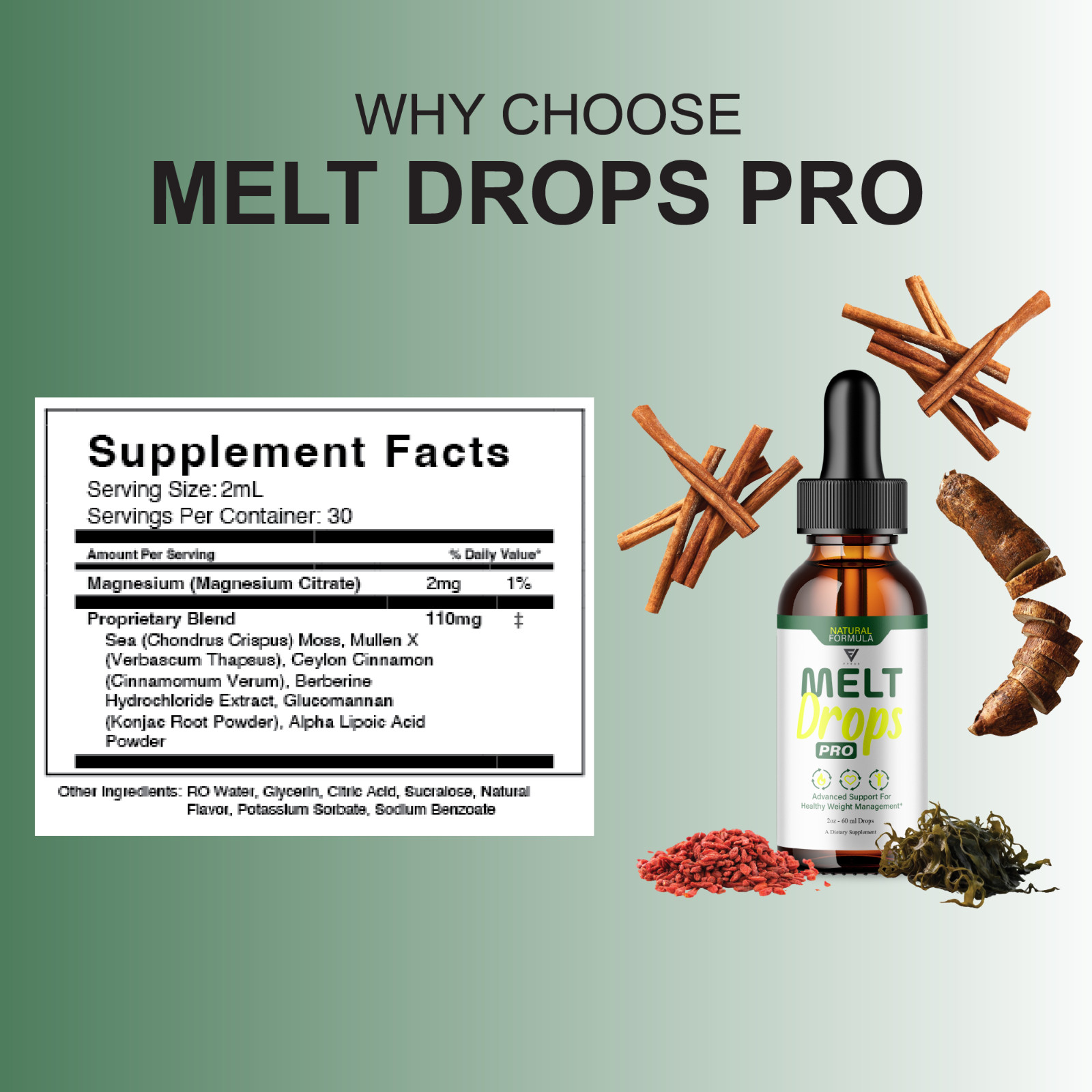 (5 Pack) Melt Drops Pro Supplement, Melt Drops Pro Weight Management (10oz)