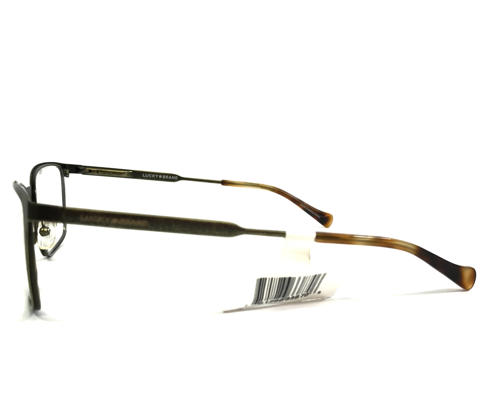 Lucky Brand Eyeglasses Frames D312 OLIVE Green Rectangle Full Rim 53-18-140