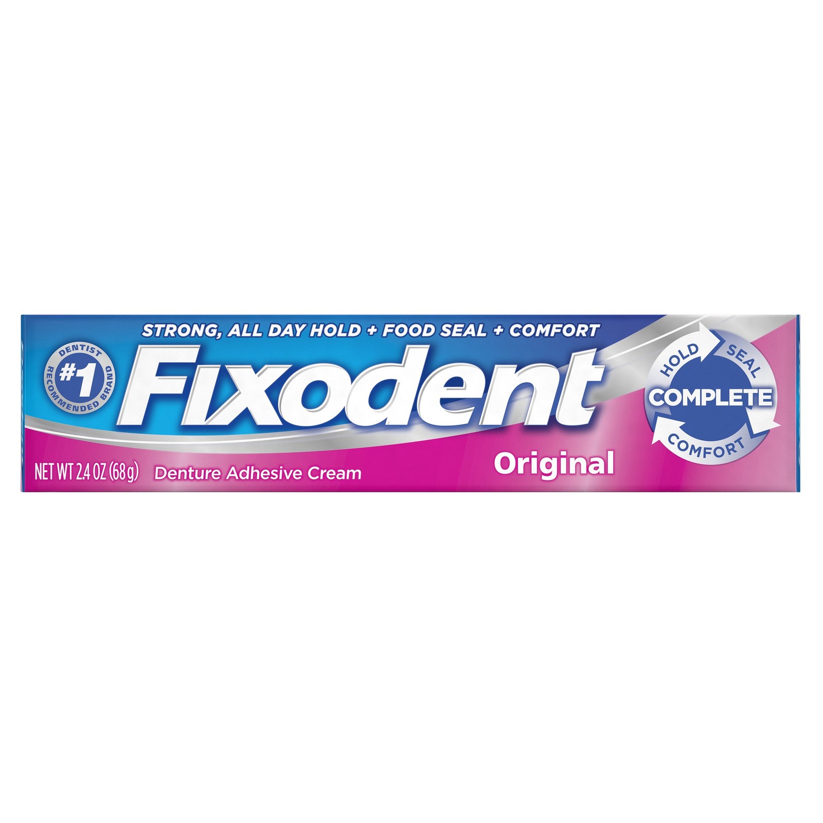 Fixodent Original Secure Denture Adhesive, 2.4 Oz
