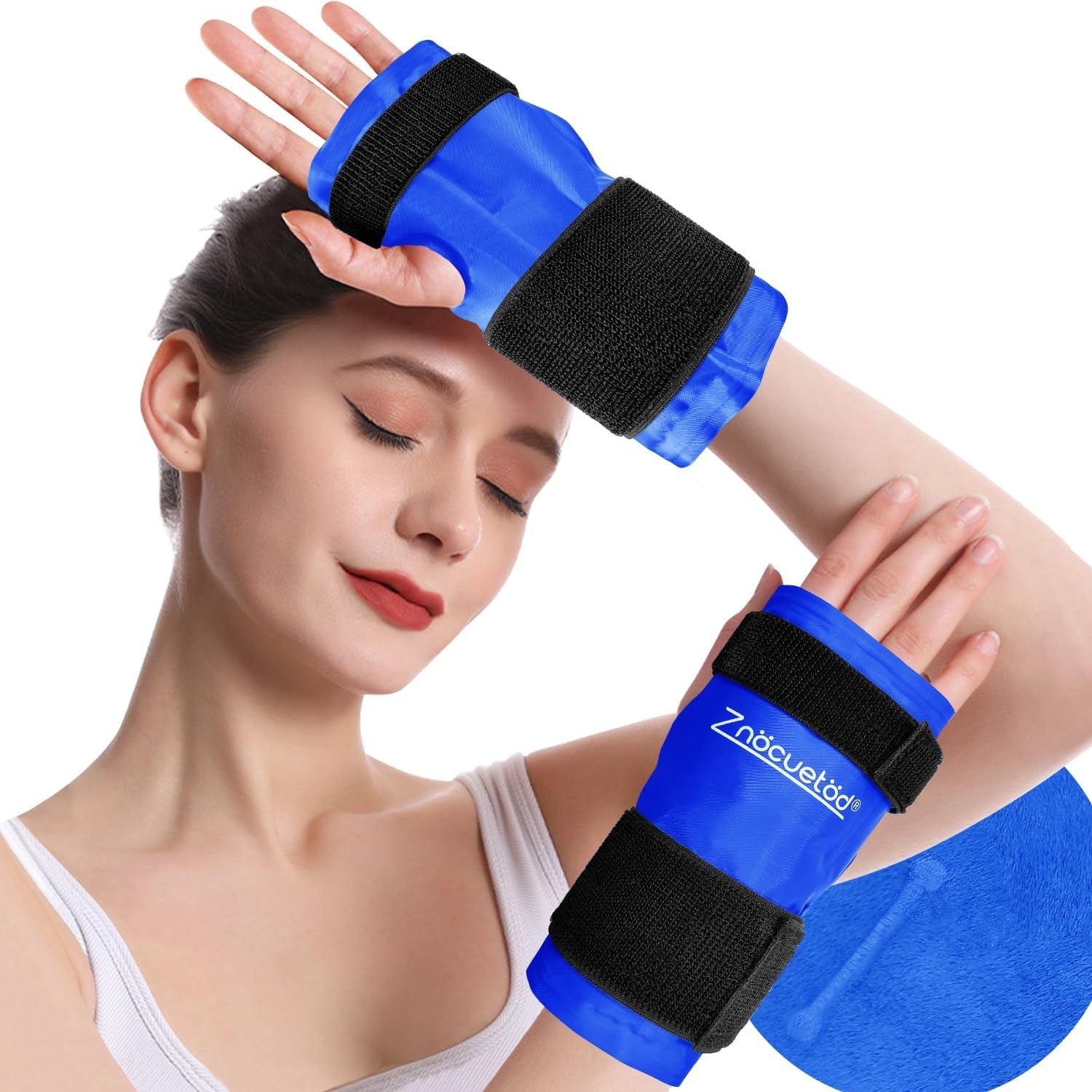 Wrist Hand Ice Pack Wrap 2 PackReusable Gel Hot & Cold Therapy for Wrist Elbo…