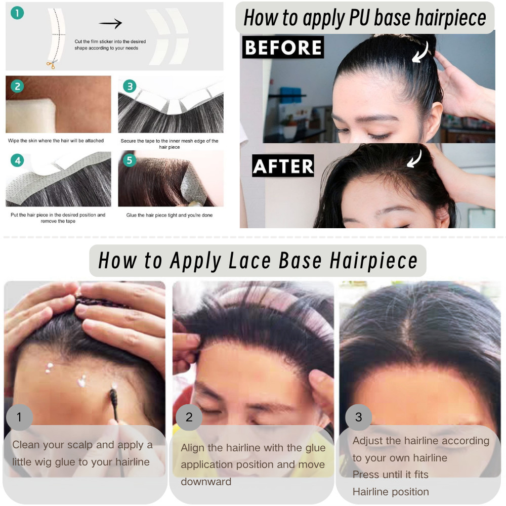 CLEARANCE Women FULL Lace Hairline Topper Toupee Frontal Hairpiece 8A Human Hair