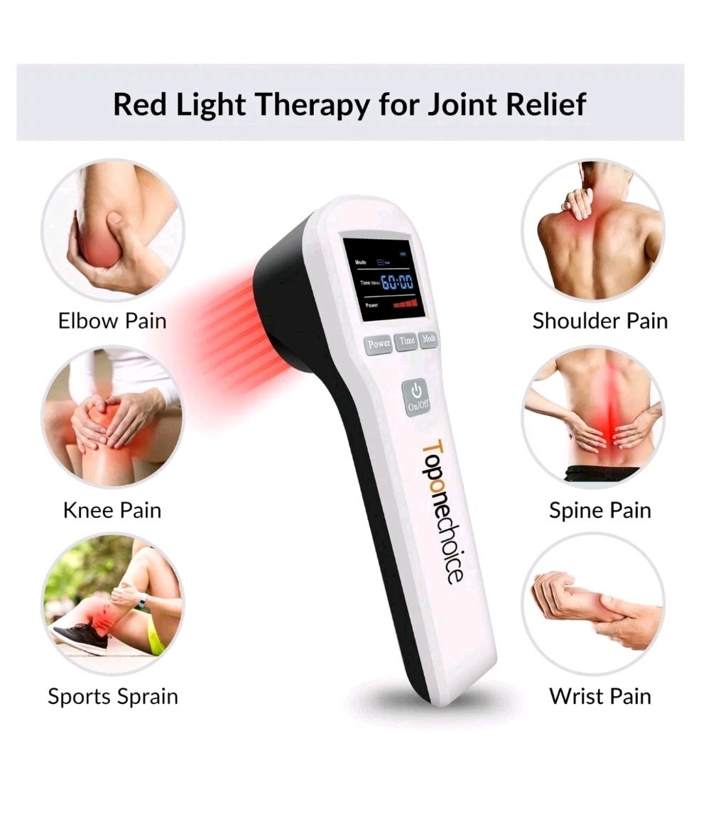 Toponechoice Red Light Therapy Device, 4x808nm+16x650nm Treatment *Open Box*