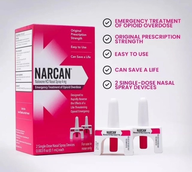 Nasal Spray 4 mg, Overdose Emergency Treatment – 2 Dose Pack Exp Jan 2027 +
