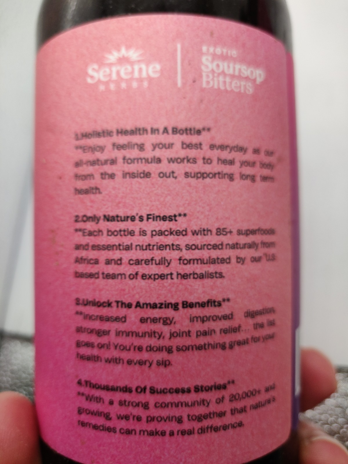 Serene Herbs Soursop Bitters Liquid Mixed Berry 16 Oz X2, 02/27+ Sealed/dents