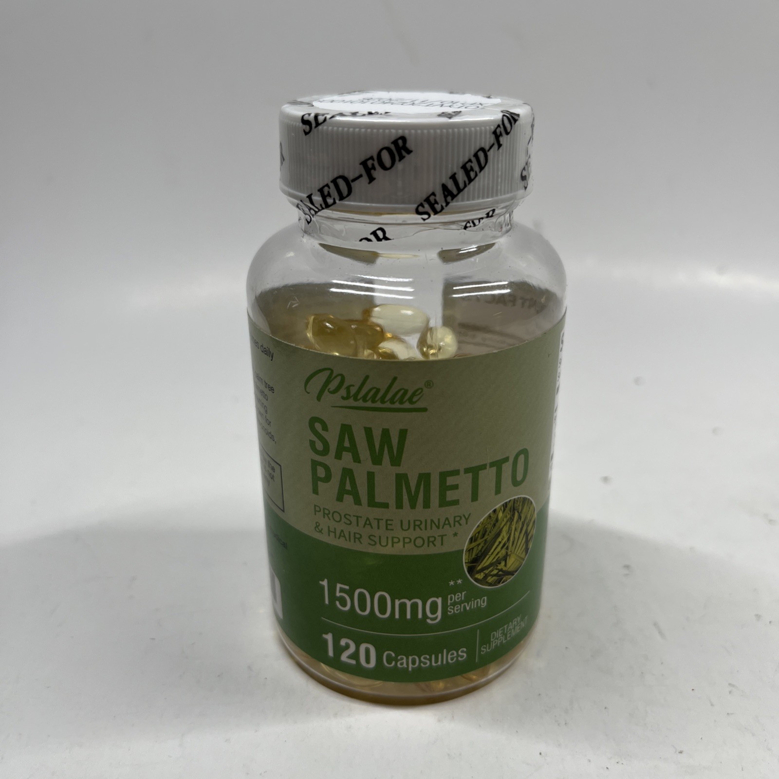 Pslalae Saw Palmetto 1500 mg – 120 Capsules for Natural Vitality Exp 10/26