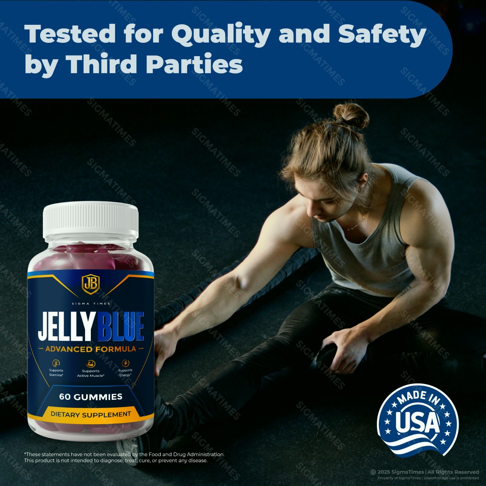 JellyBlue Gummies, Jelly Blue Gummy Supplement, Male Nutrition Support – 3 Pack