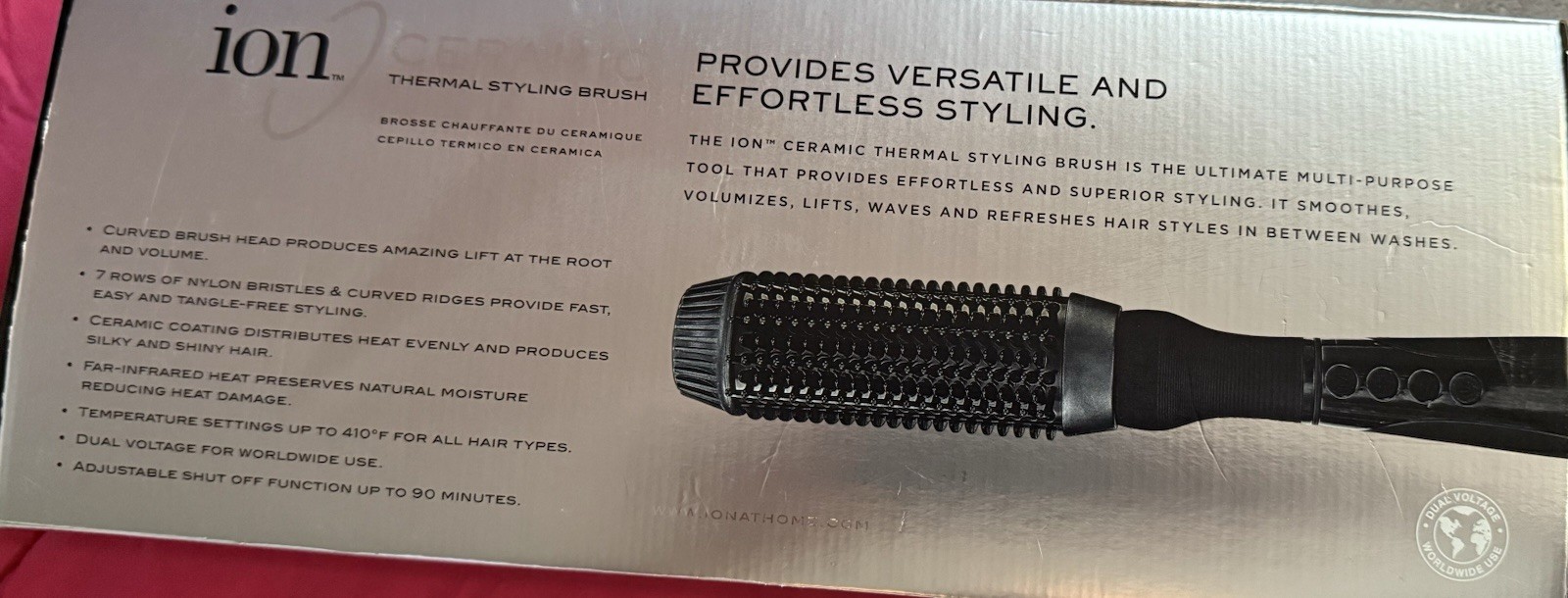 lon Thermal Styling Brush. The product is described as a professional ceramic br