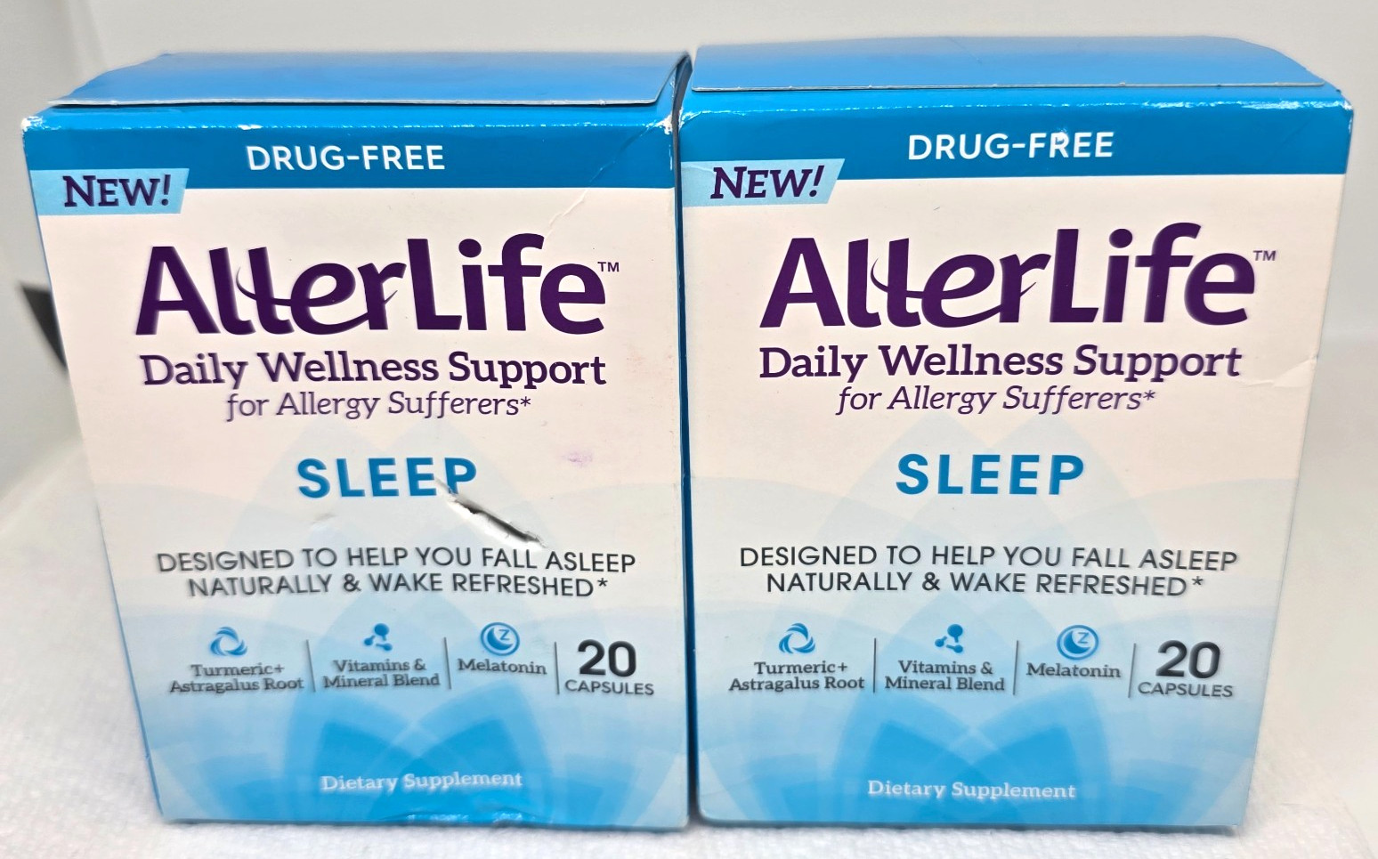 2X AllerLife Daily Dietary Supplement Sleep Support 20 Capsules