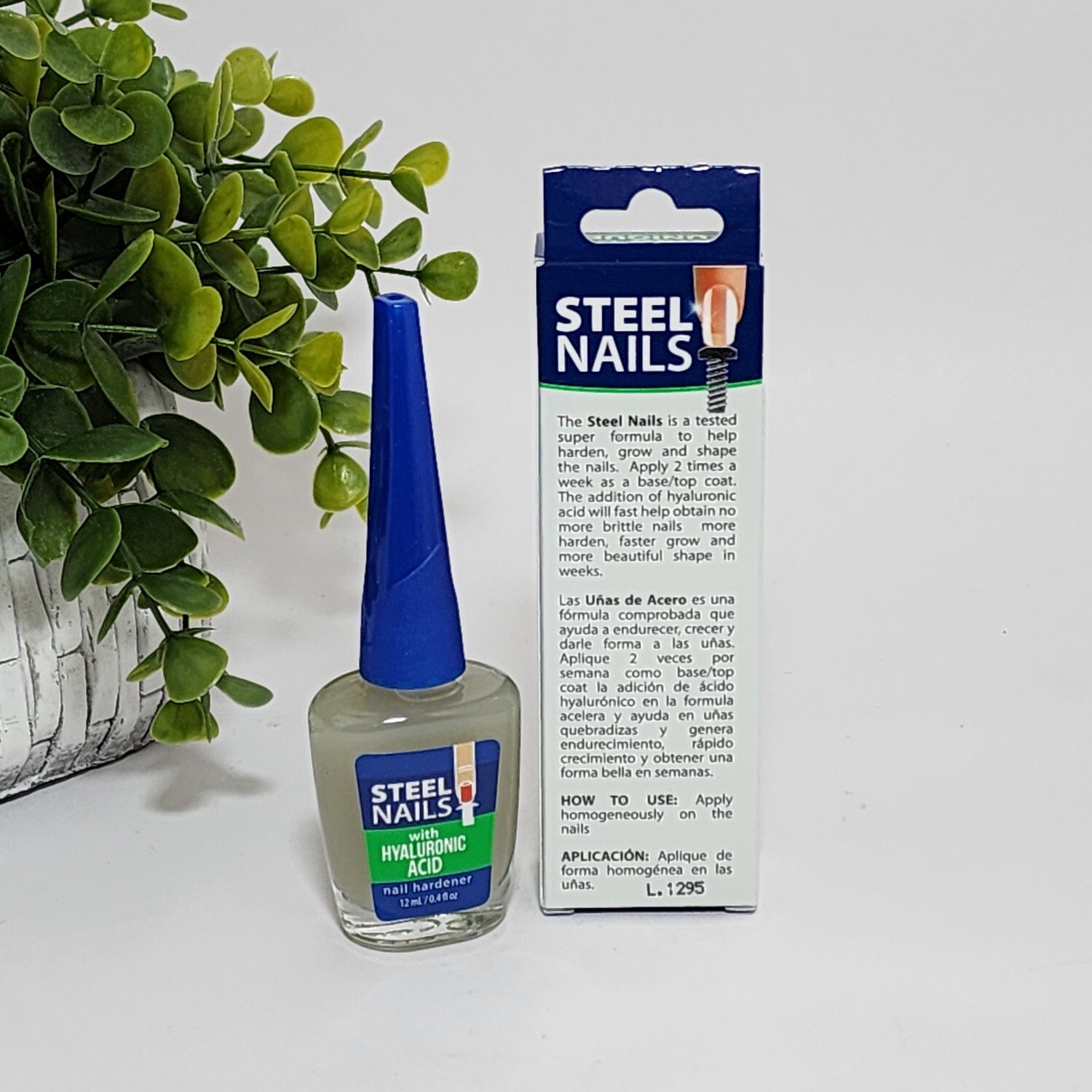 Steel Nails With Hyaluronic Acid Nail Hardener No More Brittle 12 mL / 0.4 fl oz