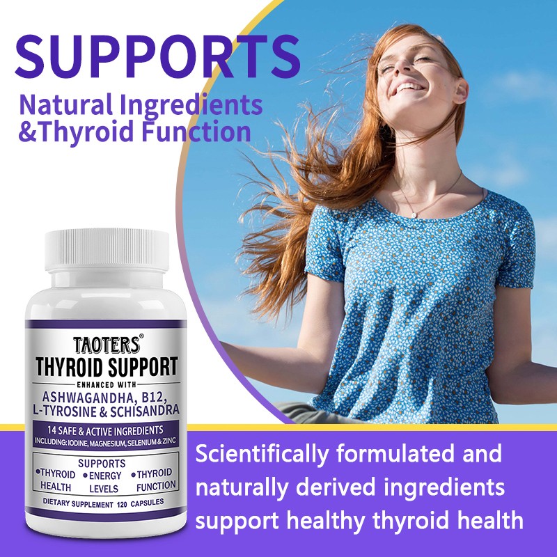 Thyroid Support With Iodine Boost Energy Metabolism Weight Loss 120 Capsules