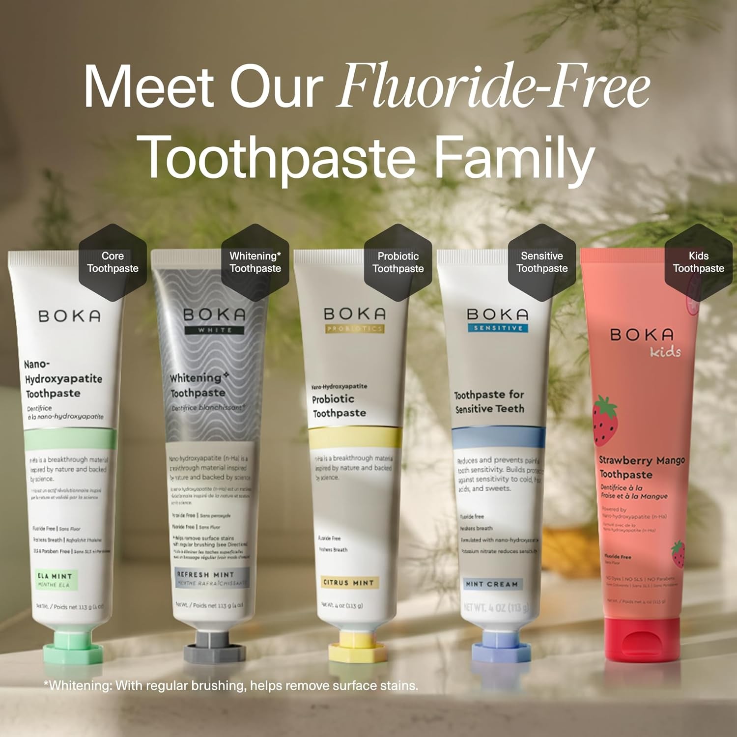Boka Fluoride Free Toothpaste – Nano Hydroxyapatite, Remineralizing, Sensitive T