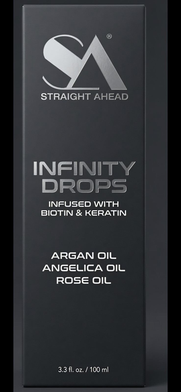 Straight Ahead Infinity Drops Hair Oil Biotin Keratin Moisturizing Shine 3.3 oz