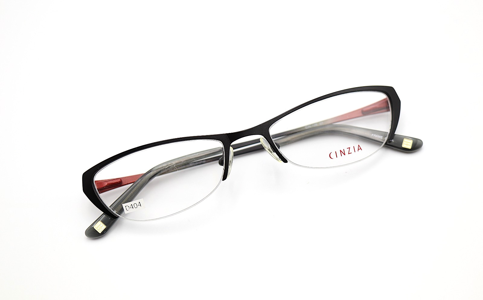 CINZIA CIN-196 Col 1 Satin Black 52-18-135 Eyeglass Frame Flex Hinges D404