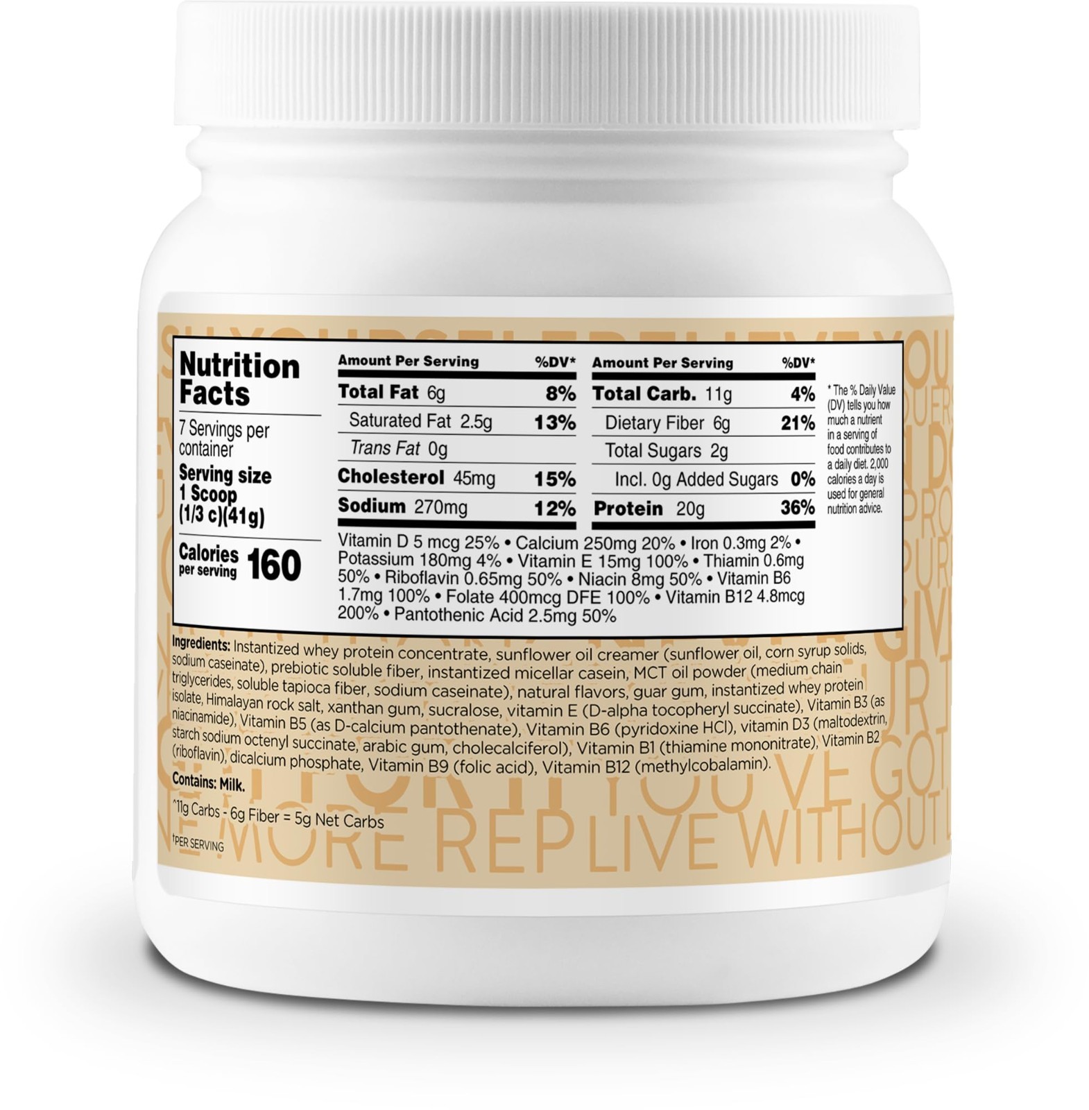 Meal Replacement Shake Powder – Vanilla Flavor, 7 Servings, Gluten-Free, GMO-Fre