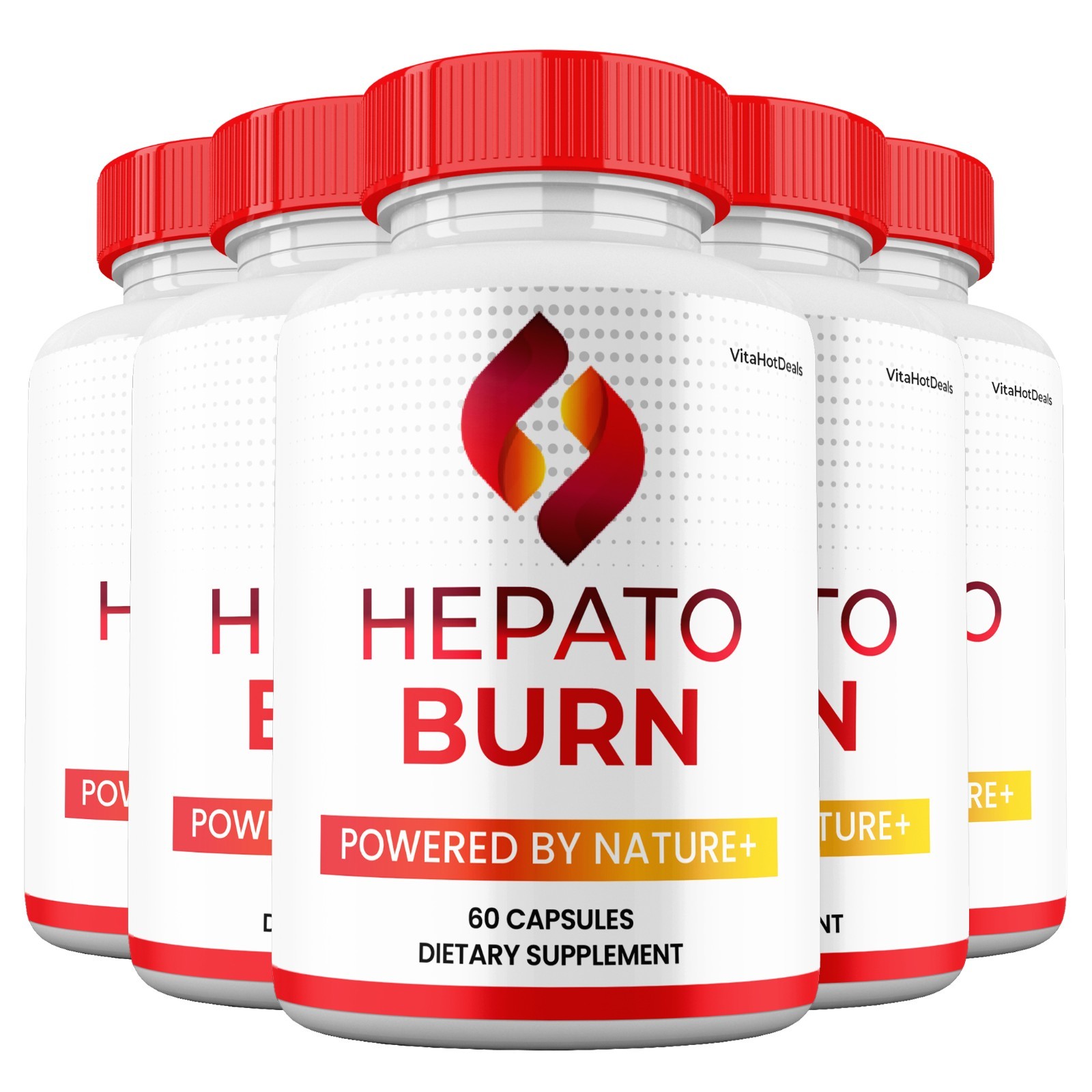 Hepato Burn Capsules, Max Strength All Natural HepatoBurn Pills (5 Pack)
