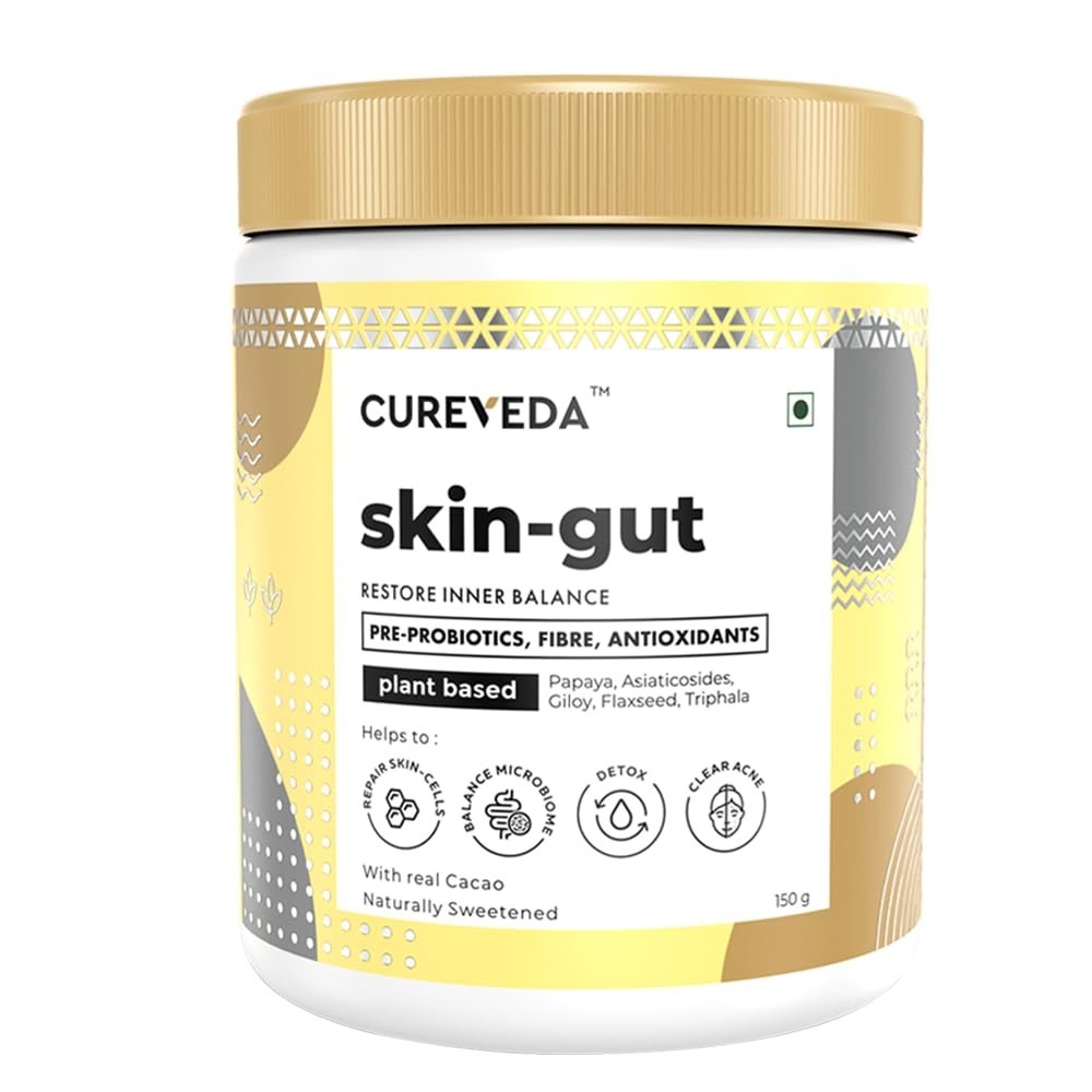 Cureveda Skin-Gut Plant Based Prebiotic Fiber Antioxidant Powder 150g