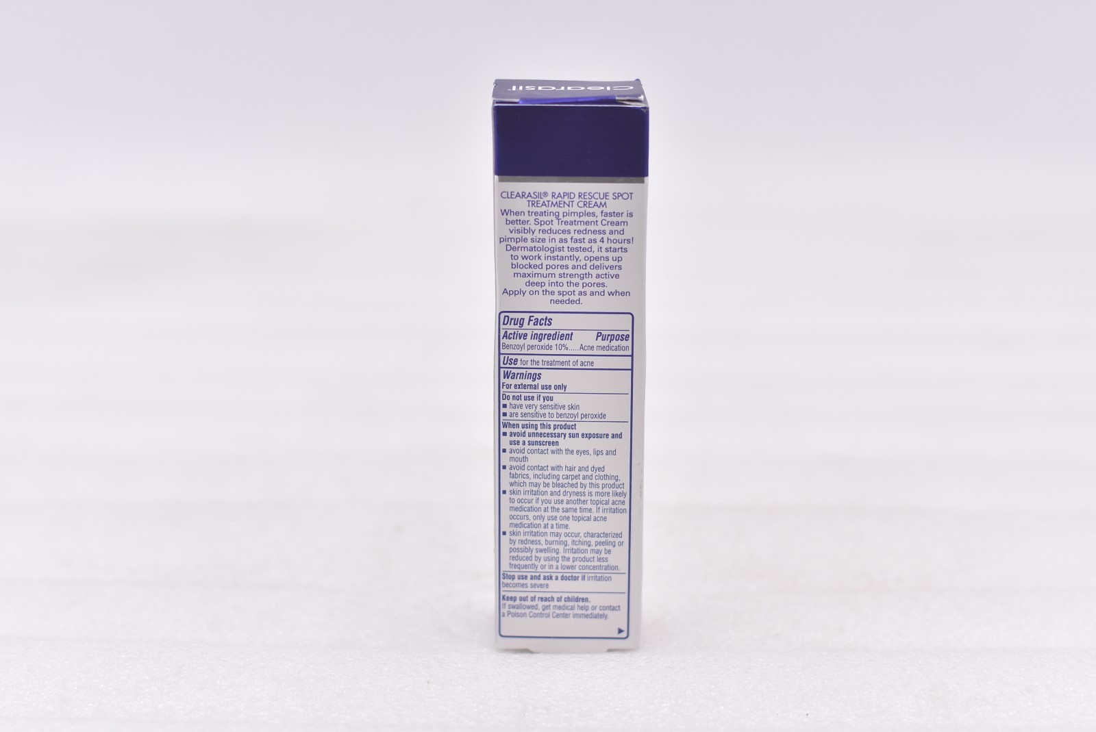 Clearasil Maximum Strength Rapid Rescue Spot Treatment Cream 1oz Exp: 07/26