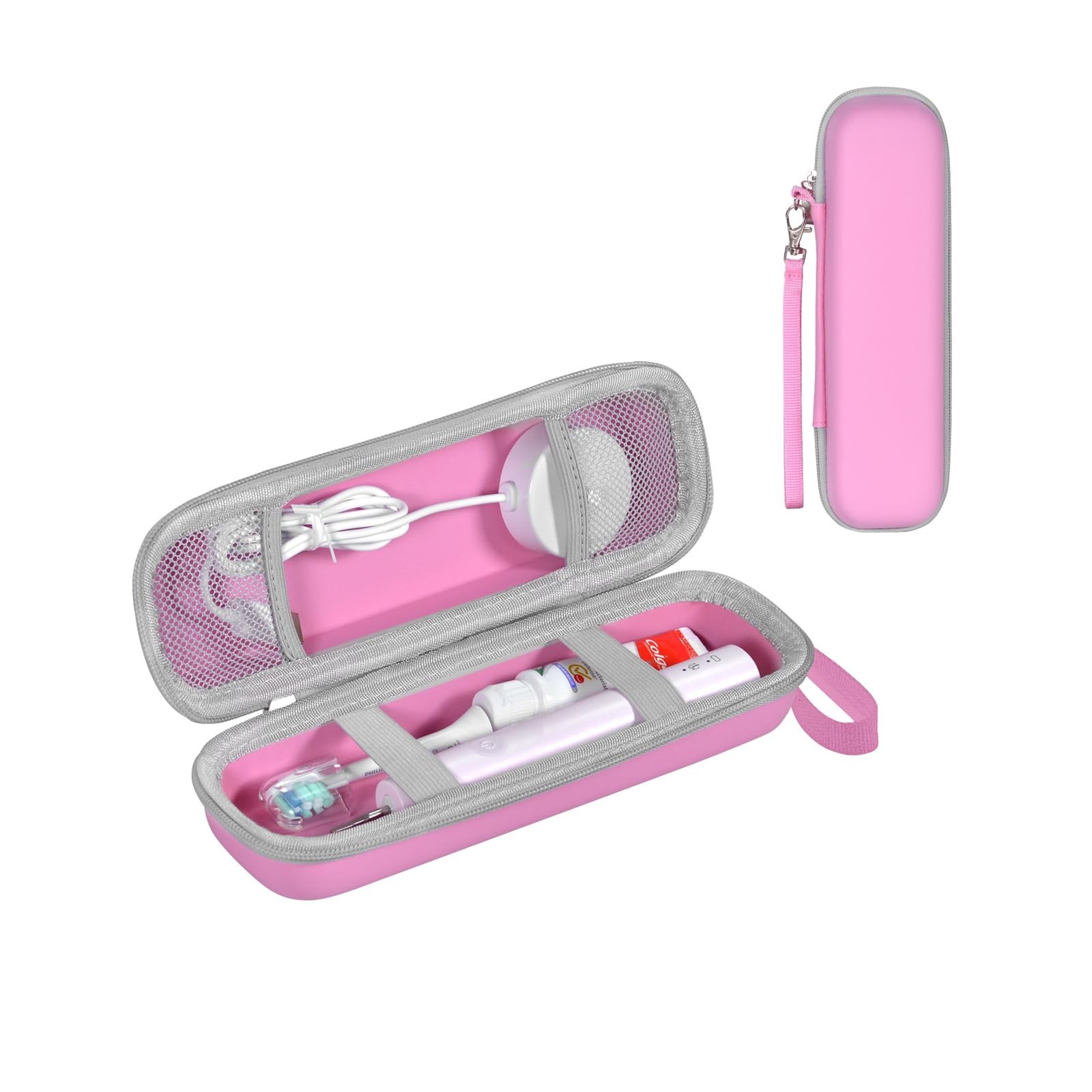 TUNYINSH Toothbrush Travel Case for Oral B/Oral-B Pro 1000 1500 Large, Pink