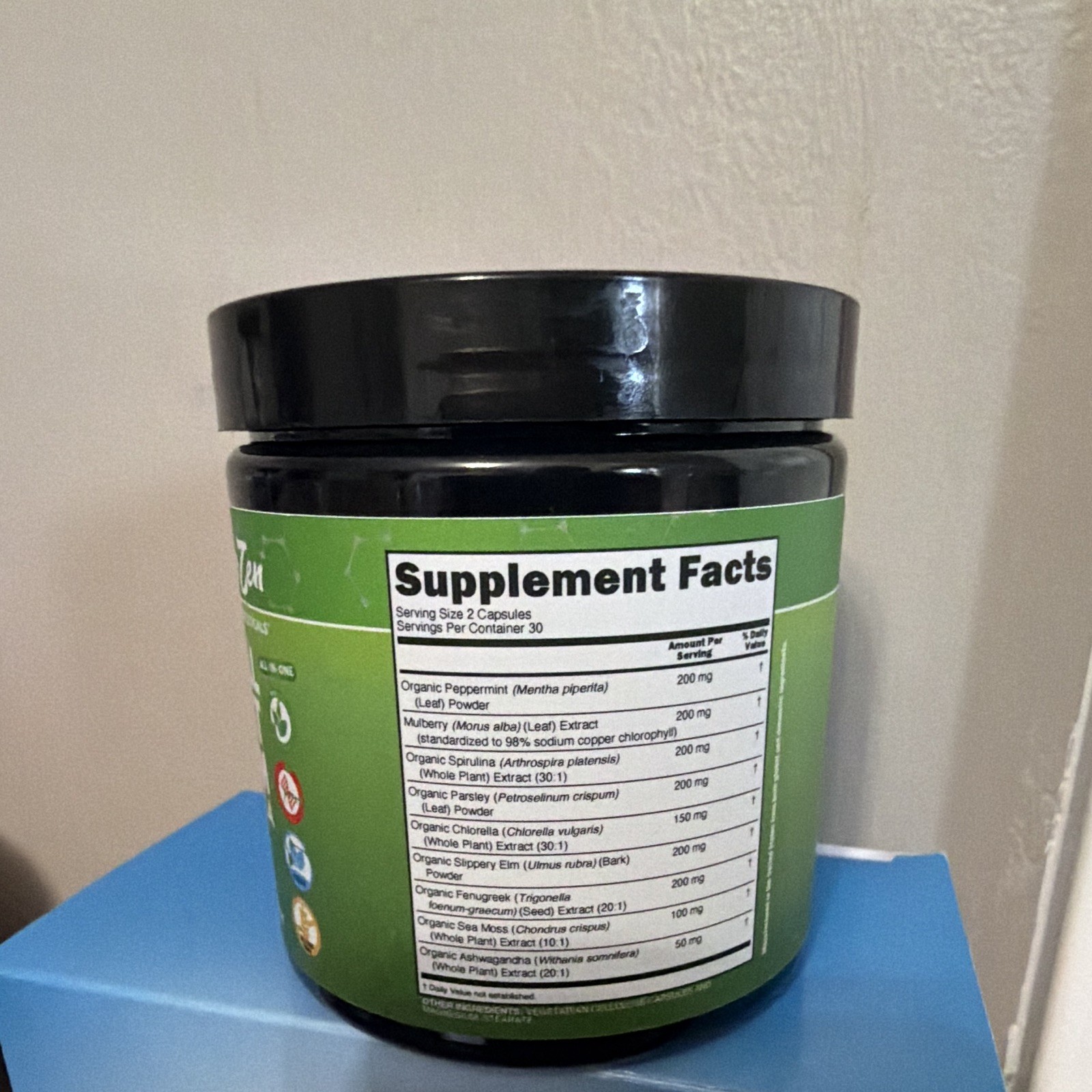 Clean NutraCeuticals ChloroZen Chlorophyll Peppermint Vegan 60 Capsules
