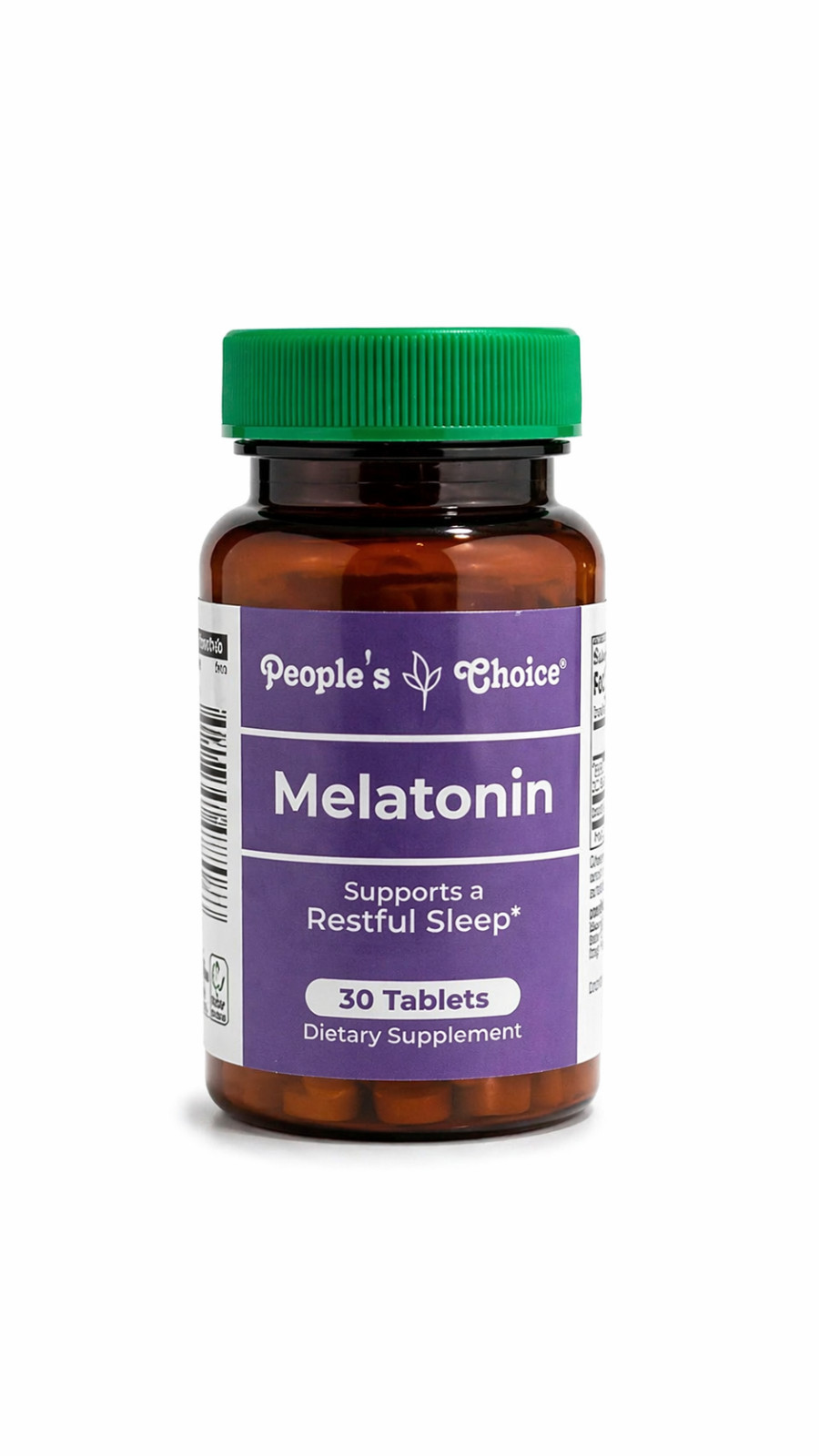 People’s Choice Melatonin 3mg, 30 Tablets – 3mg Per Serving Non-GMO, Gluten Free