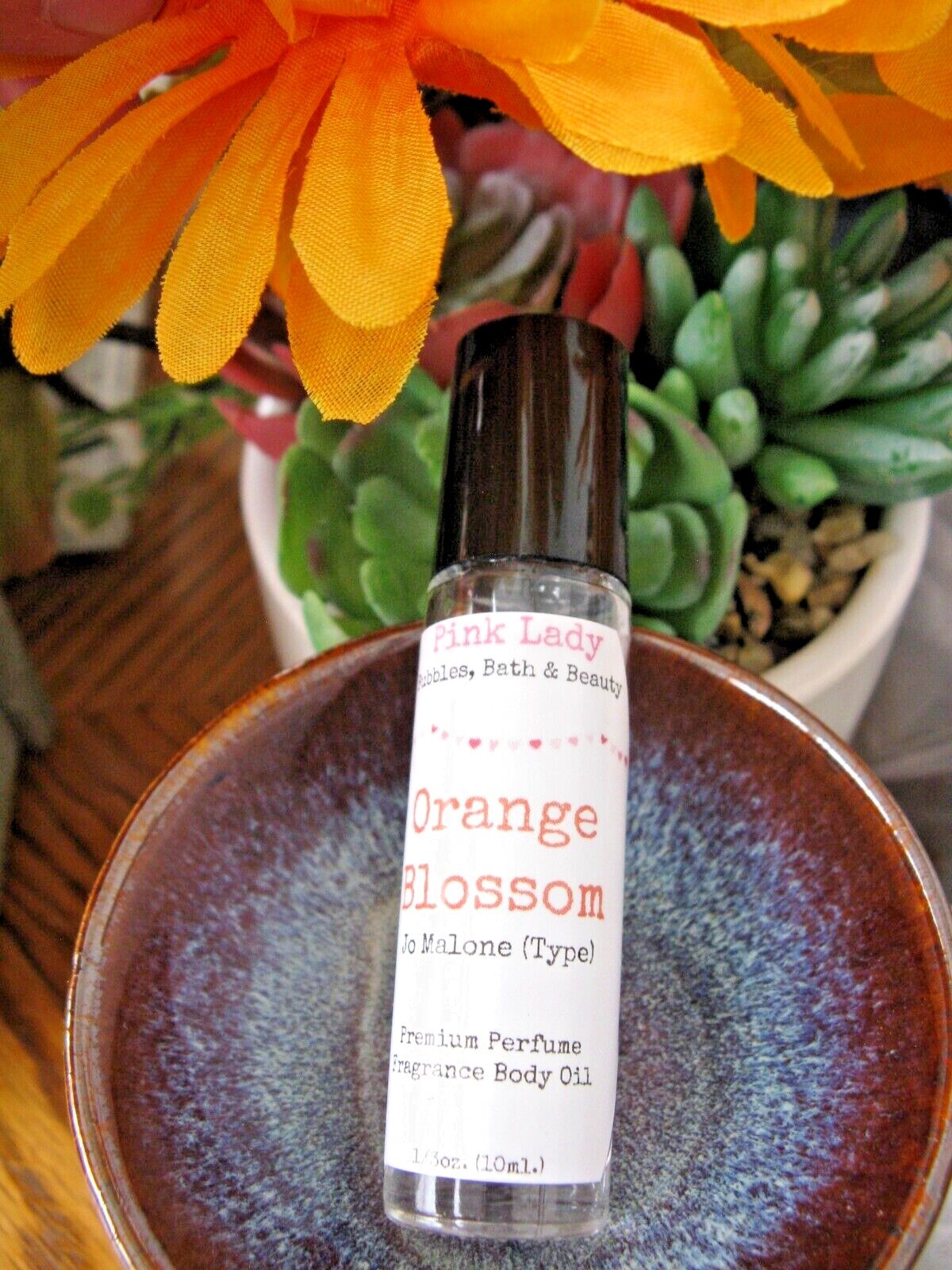 New Orange Blossom Type Premium Fragrance Body Oil Roller Ball Bottle – 1/3oz
