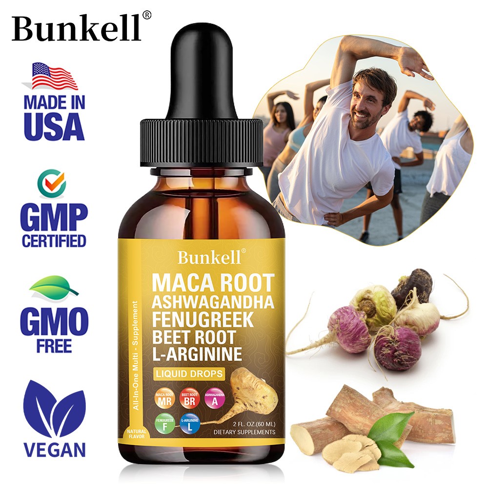 Maca Root Liquid Drops With Muscle Recovery Enhances Vitality And Immune Health