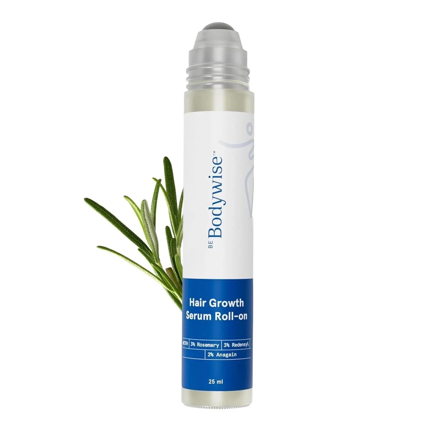 Be Bodywise Hair Growth Serum Roll On – 3% Rosemary, 3% Redensyl & 2% – 25ml
